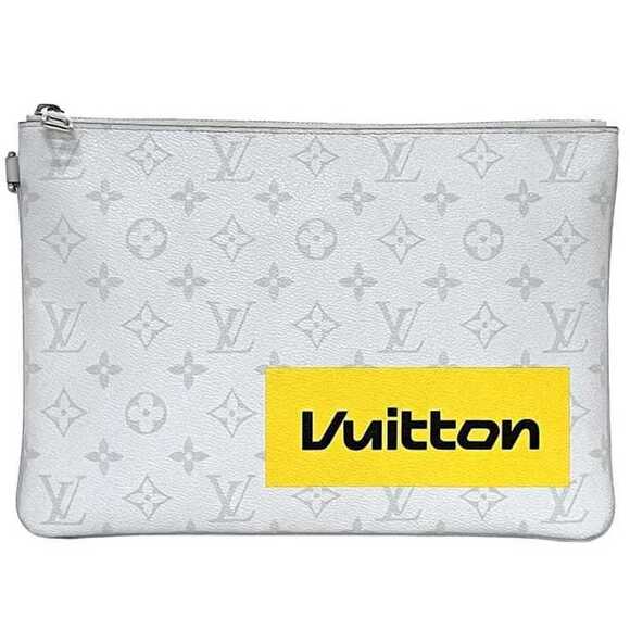 LOUIS VUITTON White Monogram Clutch Bag - Picture 1 of 10